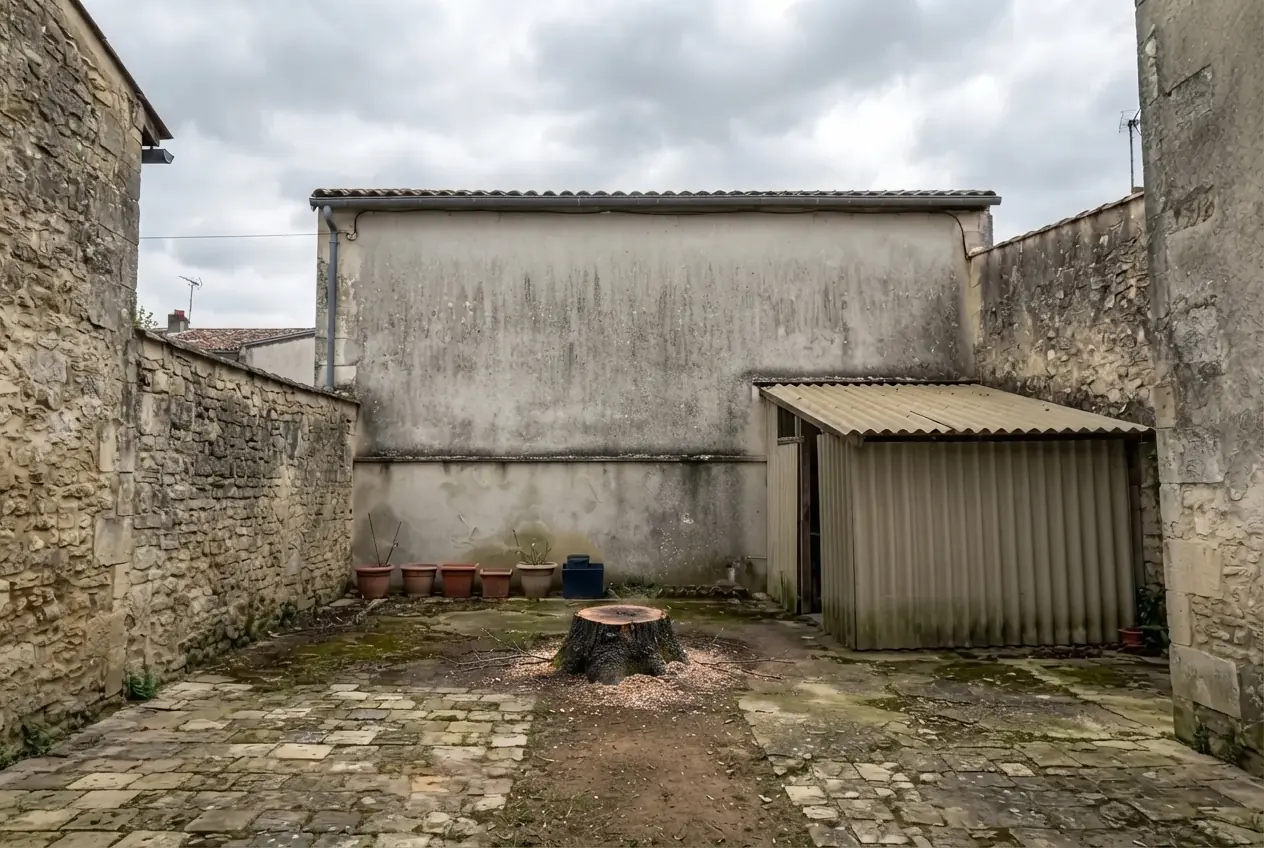 Cour sécurisée après abattage contrôlé à Niort