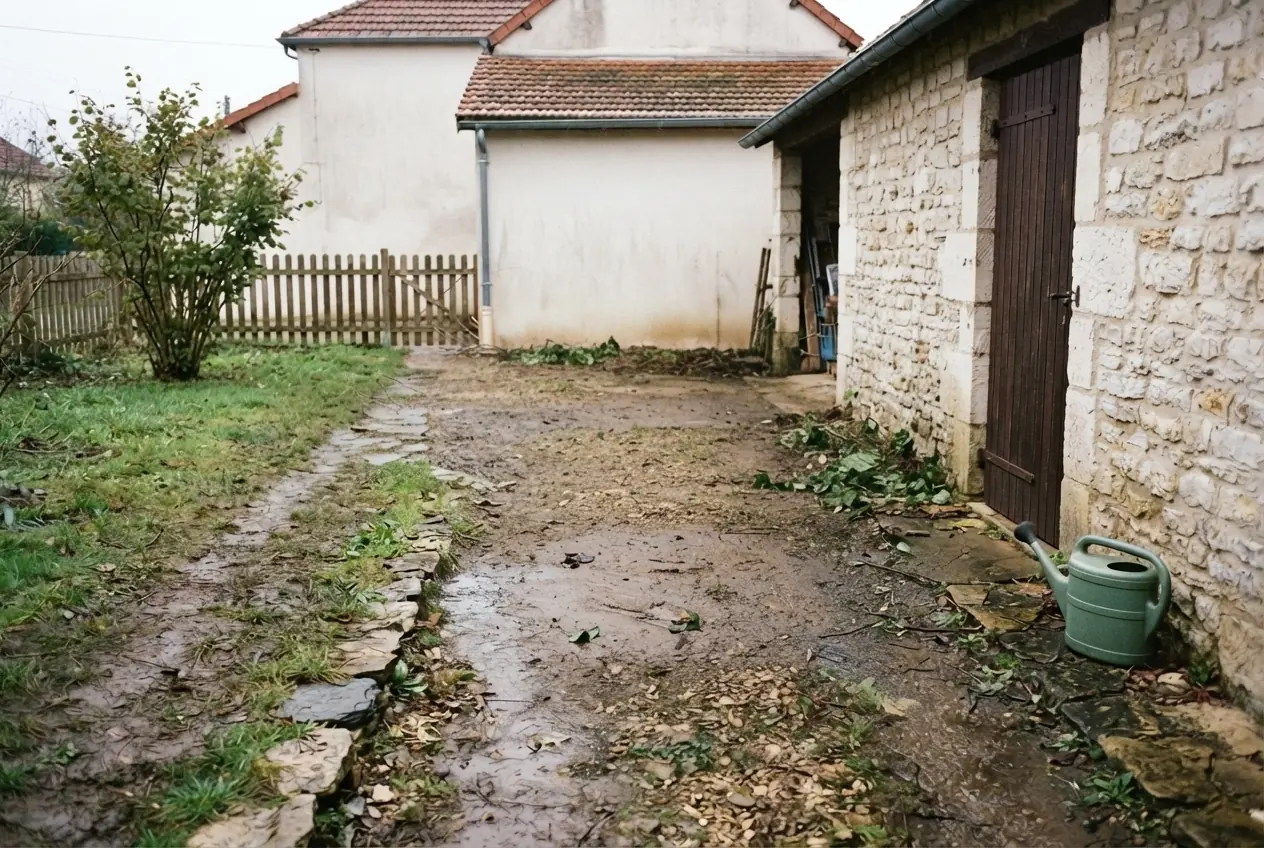 Terrain propre après ramassage de branches à Sciecq